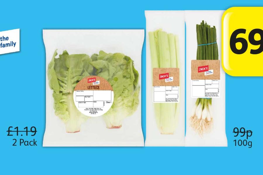 Jack's Lettuce, Celery, spring Onions - Only 69p at Londis