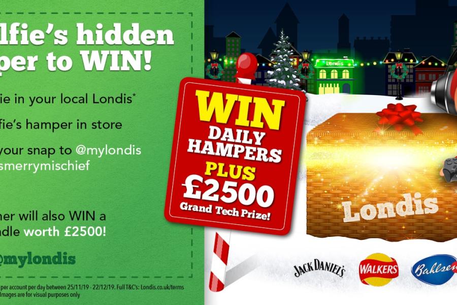 Find Elfie's hidden hamper to win at Londis