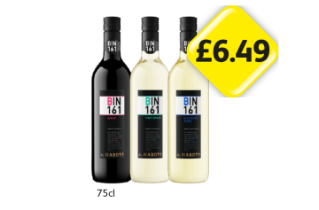 Hardy's Bin 161 Shiraz, Pinot Grigio, Sauvignon Blanc - Now Only £6.49 at Londis