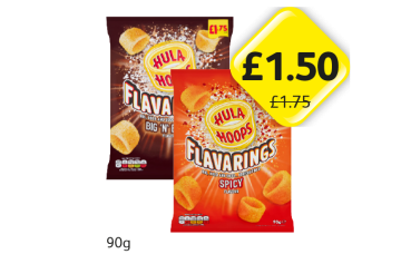 Hula Hoops Flavarings Big 'N' Beefy, Spicy - Now Only £1.10 at Londis