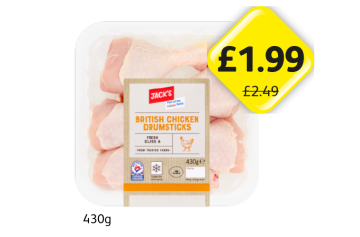 Jack's British Chicken Drumsticks - Now Only £1.99 at Londis