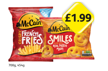 McCain Crispy French Fries, Smiles - Now Only £1.99 at Londis