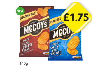 McCoys Flame Grilled Steak, Salt & Vinegar - Now Only £1.75 at Londis