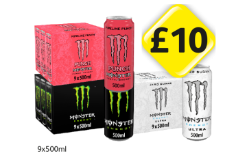 Monster Original, Punch, Ultra White - Now Only £10 at Londis