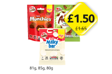 Munchies, Aero Bubbles Peppermint, Milkybar - Now Only £1.50 at Londis
