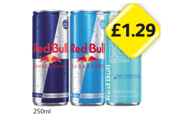 Red Bull Original, Sugarfree, Ice Edition - Now Only £1.29 at Londis
