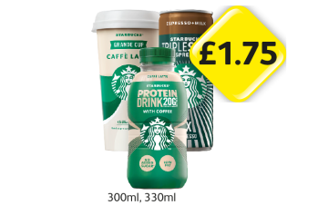 Starbucks Caffe Latter, Tripleshot Espresso, Protein Drink - Now Only £1.75 at Londis