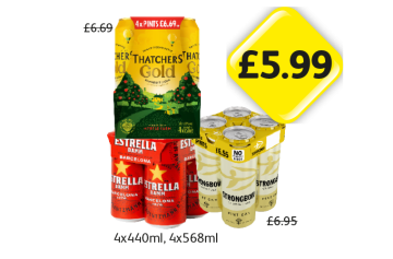 Thatcher's Gold, Estrella, Strongbow - Now Only £5.99 at Londis