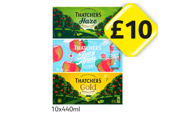 Thatcher's Haze, Juicy Apple, Gold - Now Only £10 at Londis