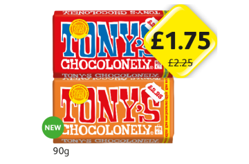 Tony's Chocolonely Milk, Caramel Sea Salt - Now Only £1.75 at Londis