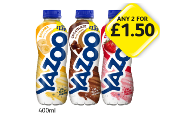 Yazoo Banana, Chocolate, Strawberry - Any 2 for £1.50 at Londis