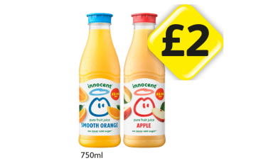 Innocent Smooth Orange, Apple - Now Only £2 at Londis