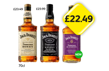 Jack Daniels Tennessee Honey, Whiskey, Blackberry - Now Only £22.49 at Londis
