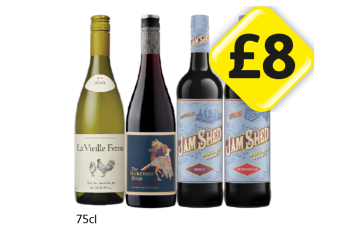 La Vieille Ferme, The Secretary Bird, Jam Shed Shiraz, Tempranillo - Now Only £8 at Londis