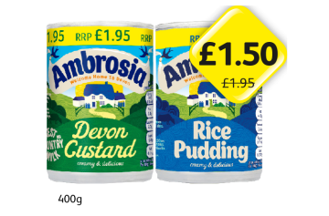 Ambrosia Devon Custard, Rice Pudding - Now Only £1.50 at Londis