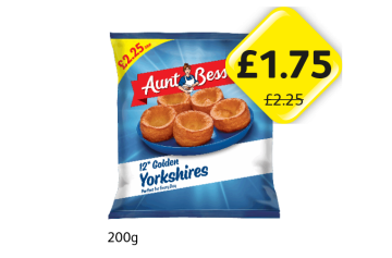 Aunt Bessie's Golden Yorkshires - Now Only £1.75 at Londis