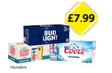 Bud Light, Brewdog Cold Beer, Coors - Now Only £7.99 at Londis