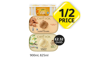 Carte D'Or Solero, Salted Caramel, Madagascan Vanilla - Now Only Half Price  at Londis
