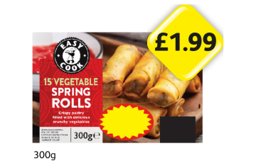 Easy Cook Vegetable Spring Rolls - Now Only £1.99 at Londis