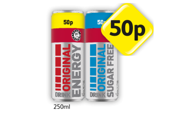 Energy Drink Original, Sugar Free - Now Only 50p at Londis