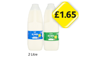 Freshways Milk Whole, Semi-Skimmed - Now Only £1.65 at Londis