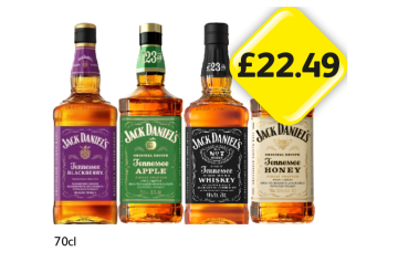 Jack Daniels Tennessee Blackberry, Apple, Whiskey, Honey - Now Only £22.49 at Londis