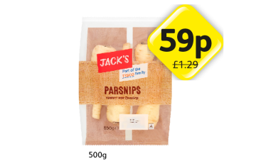 Jack's Parsnips - Now Only 59p at Londis