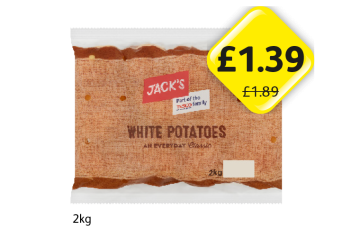 Jack's White Potatoes - Now Only £1.39 at Londis