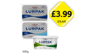 Lurpak, Lighter, Plant-Based - Now Only £3.99 at Londis