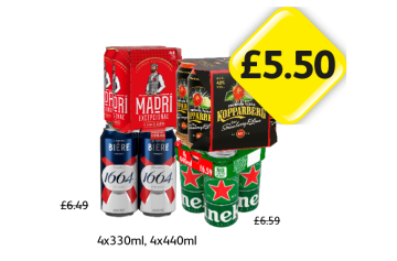 Madri, Kopparberg, Kronenbourg, Heineken - Now Only £5.50 at Londis