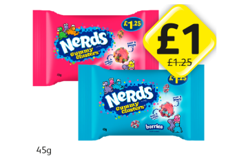 Nerds Gummy Clusters Fruits, Berries - Now Only £1 at Londis