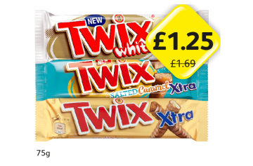 Twix Xtra, Salted Caramel, White - Now Only £1.25 at Londis