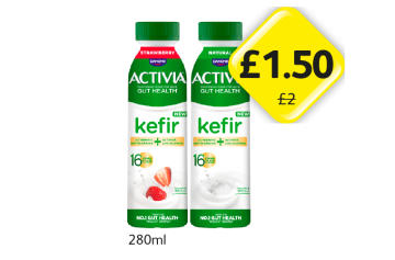 Activia Kefir Strawberry, Natural - Now Only £1.50 at Londis