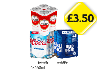 Amstel, Coors, Bud Light - Now Only £3.50 at Londis