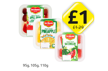 Del Monte Apple Grape & Strawberry, Pineapple, Watermelon - Now Only £1 at Londis