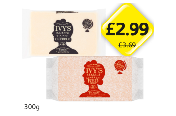 Ivy's Reserve Vintage Cheddar, Somerset Red - Now Only £2.99 at Londis