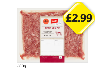 Jack's Beef Mince - Now Only £2.99 at Londis