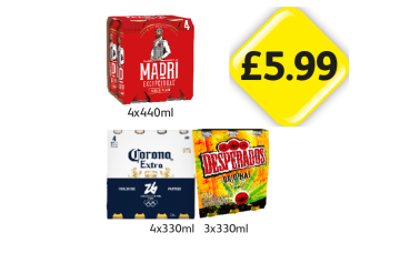 Madri, Corona Extra, Desperados - Now Only £5.99 at Londis