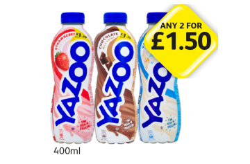Yazoo Strawberry, Chocolate, Vanilla - Any 2 for £1.50 at Londis