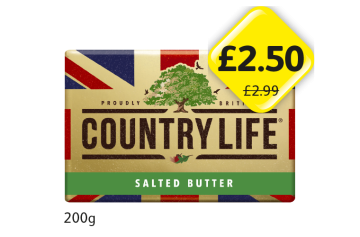 Country Life Salted Butter - Now Only £2.50 at Londis