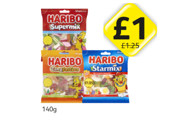 Haribo Supermix, Tangfastics, Starmix - Now Only £1 at Londis