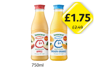 Innocent Apple, Smooth Orange - Now Only £1.75 at Londis