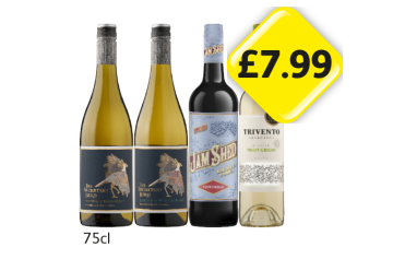 The Secretary Bird Reserve Chardonnay, Sauvignon Blanc, Jam Shed, Trivento - Now Only £7.99 at Londis