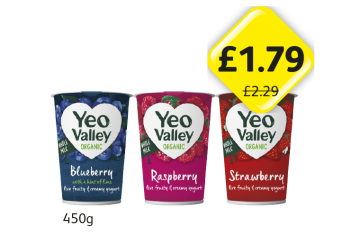 Yeo Valley Organic Blueberry, Raspberry, Strawberry - Now Only £1.79 at Londis