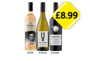 19 Crimes Revolutionary Rose, Dark Horse Chardonnay, PepperBox Shiraz - Now Only £8.99 each at Londis