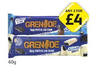 Grenade Oreo, White - Any 2 for £4 at Londis