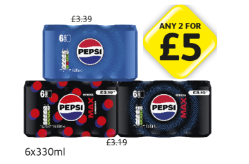 Pepsi, Max, Cherry Max - Any 2 for £5 at Londis