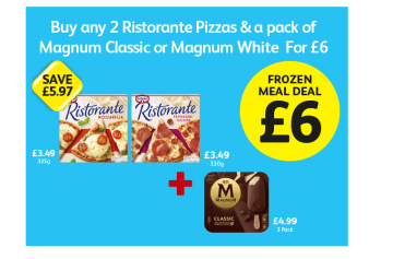 Ristorante Mozzarella, Pepperoni-Salame, Magnum Classic - Buy Any 2 Ristorante Pizzas & A Pack Of Magnum Classic or Magnum White For £6 at Londis