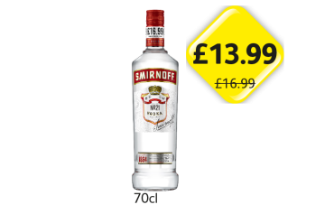 Smirnoff Vodka - Now Only £13.99 at Londis
