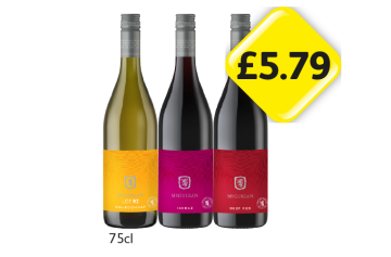 McGuigan Lot 92 Chardonnay, Shiraz, Deep Red - Now Only £5.79 at Londis